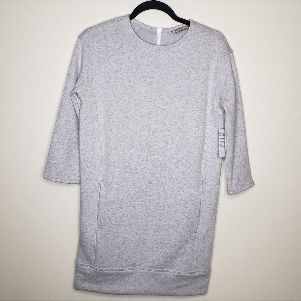 Athleta | Cozy Gray Karma Back Zip Dress